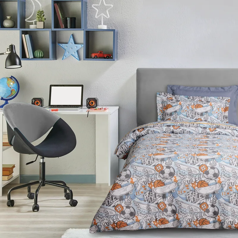 Σετ Σεντόνια Polycotton Μονά 170x260εκ. Kid Line 4986 Multicolor Das Kids (Τύπος κατωσέντονου: Χωρίς Λάστιχο, Ύφασμα: 70% Βαμβάκι-30% Polyester) - DAS KIDS - 502109104986