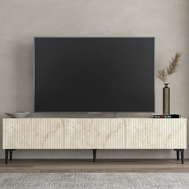 Έπιπλο Τηλεόρασης Oscar - Travertine 327Ods1309 (180x45x31,4 cm)