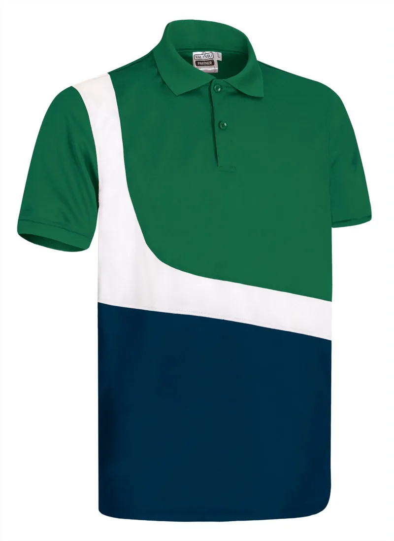 Κοντομάνικο Polo Shirt PARTNER Valento POVAPARVB Kelly Green-White-Orion Navy Blue