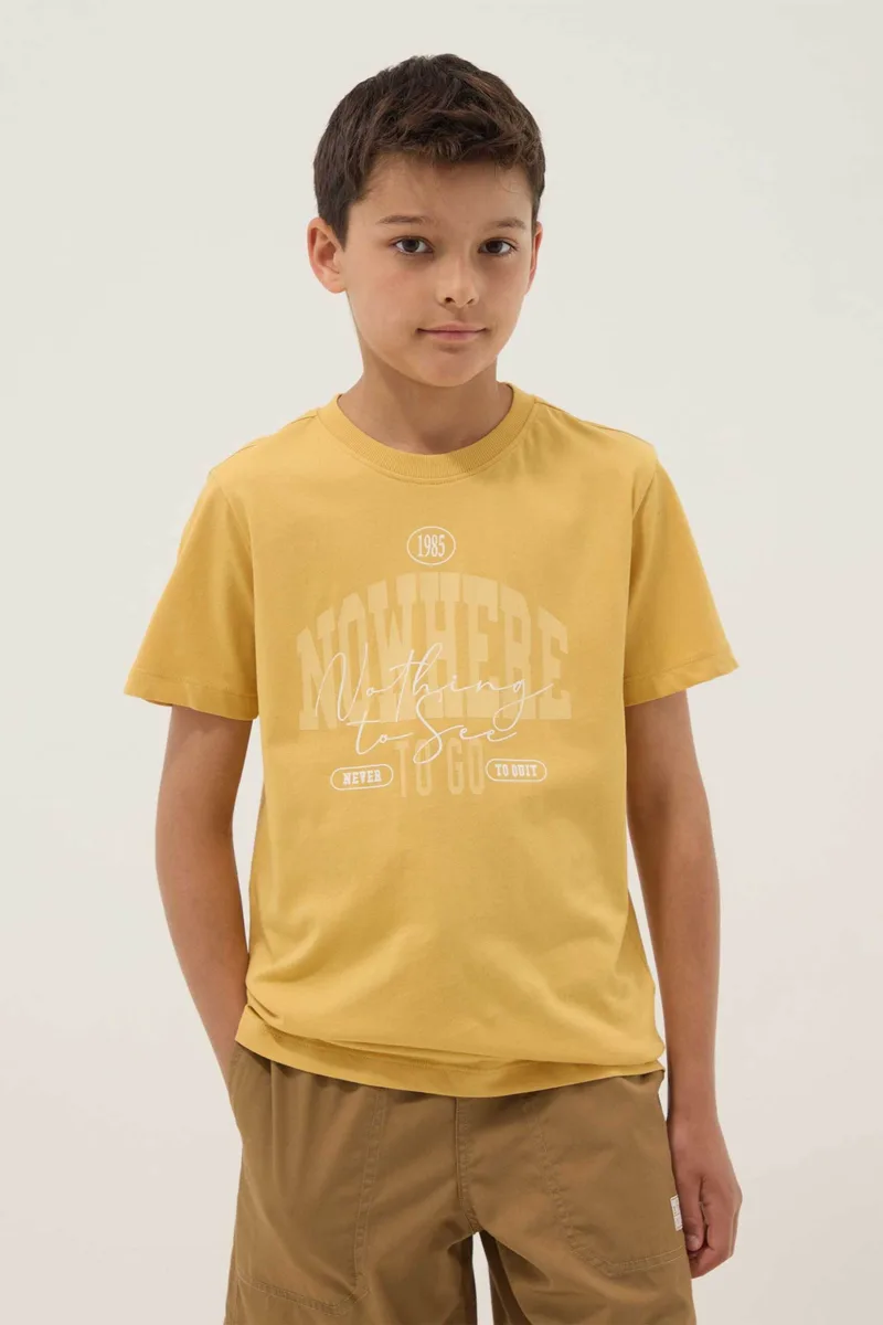OVS παιδικό T-shirt με print Regular Fit - 002682448 Κίτρινο