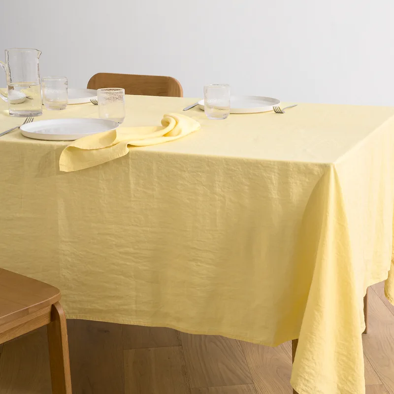 Τραπεζομάντηλο από προπλυμένο λινό 170x170 cm