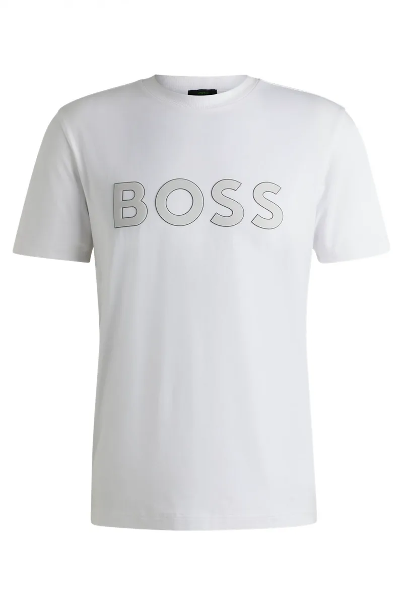BOSS ATHLEISURE T-SHIRT REGULAR FIT TEE TL LOGO ΛΕΥΚΟ