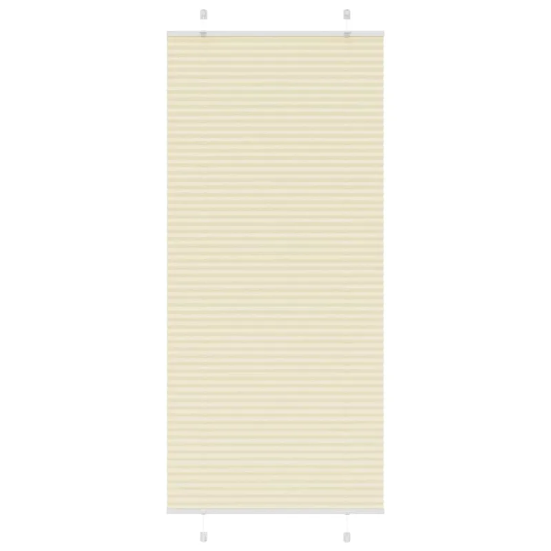 vidaXL Πλισέ Στόρι Κρεμ 95x200 εκ. Πλάτος Υφάσματος 94,4 εκ. Πολυεστέρας