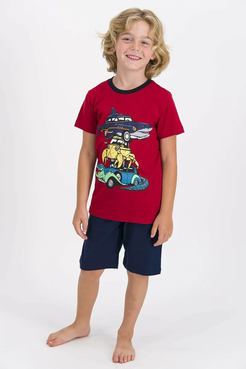 Πιτζάμα παιδική Rolypoly Cars Of The Sea RP1697-Μπορντώ