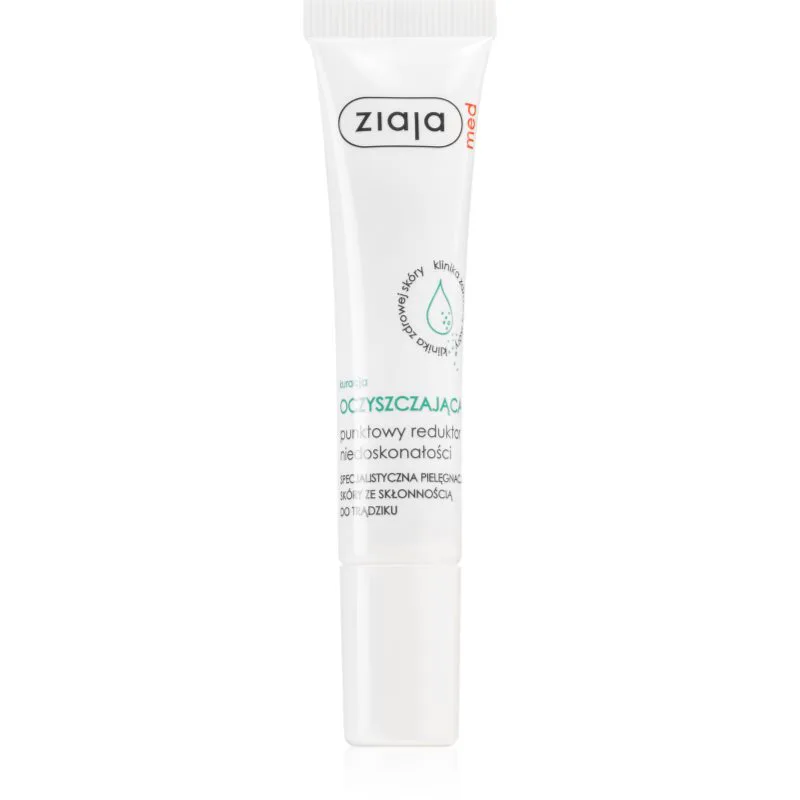Ziaja Med Antibacterial Care τοπική φροντίδα κατά της ακμής για πρόσωπο, ντεκολτέ και πλάτη 15 ml