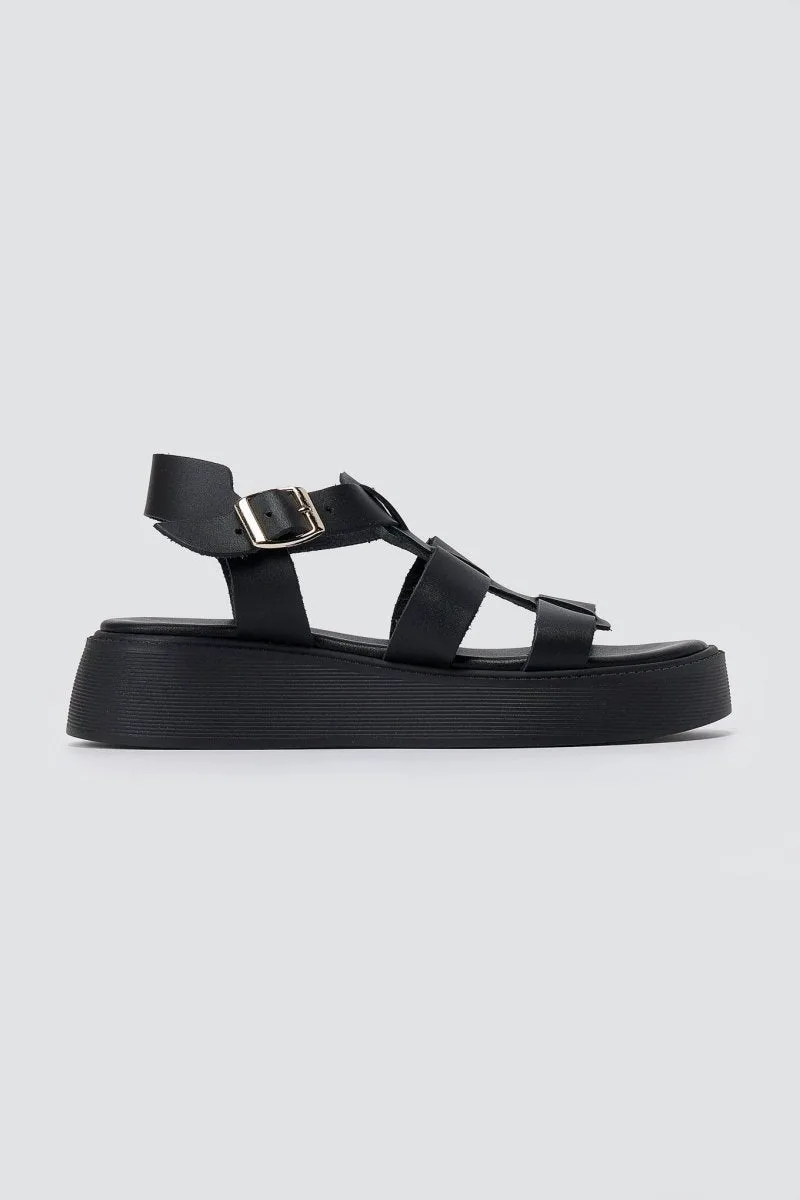 Estil Platform Sandals - 1725 - Black Matte