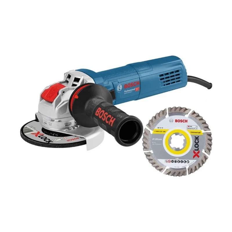 Γωνιακός Λειαντήρας Ρυθμιζόμενος BOSCH GWX 9-125S X-LOCK 900W + 1 Δίσκος