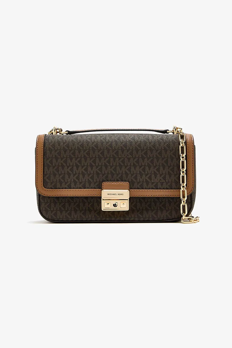 Michael Kors γυναικεία τσάντα ώμου με all-over monogram "Tribeca" - 30R5G2RL7B Καφέ
