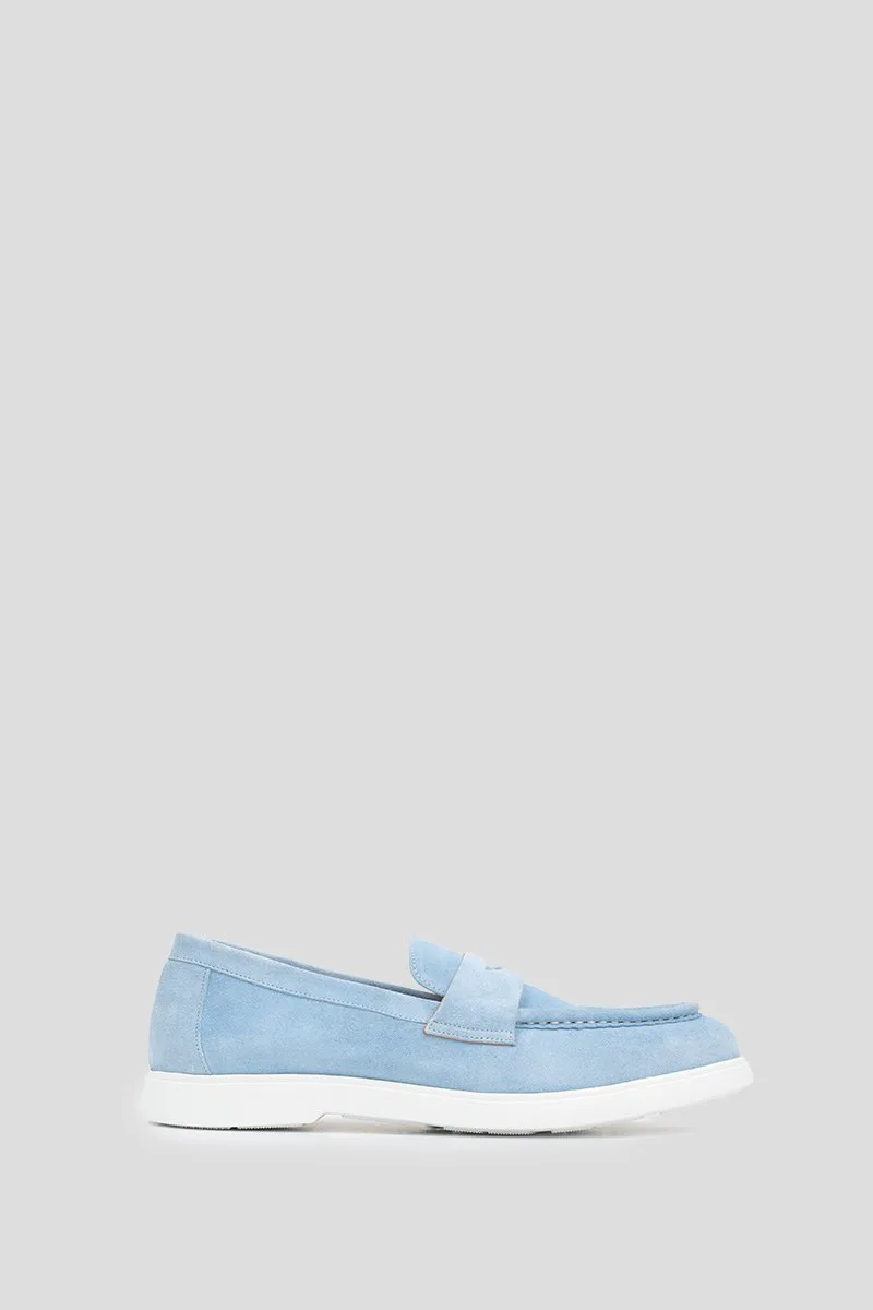 CALCE Ανδρικό Μπλε Leather Loafers Blue