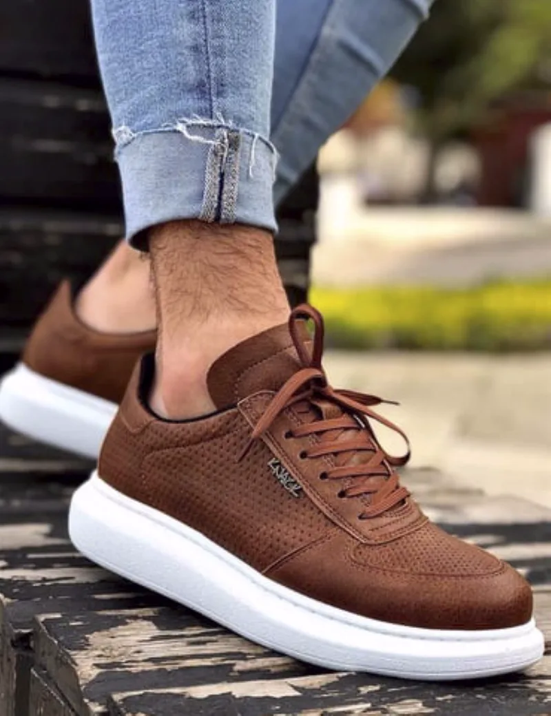 Ανδρικά ταμπά Sneakers δερματίνη ανάγλυφο σχέδιο 0422020T