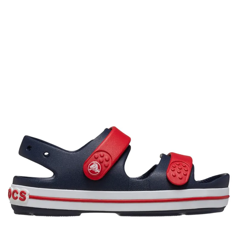 CROCS Crocbank Cruiser Sandal K 19-28 - ΜΠΛΕ/ΚΟΚΚΙΝΟ