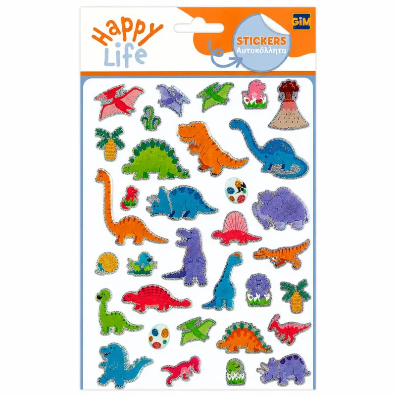 Αυτοκόλλητα Gim Happy Life: Epoxy Happy Dinos (770-83101)