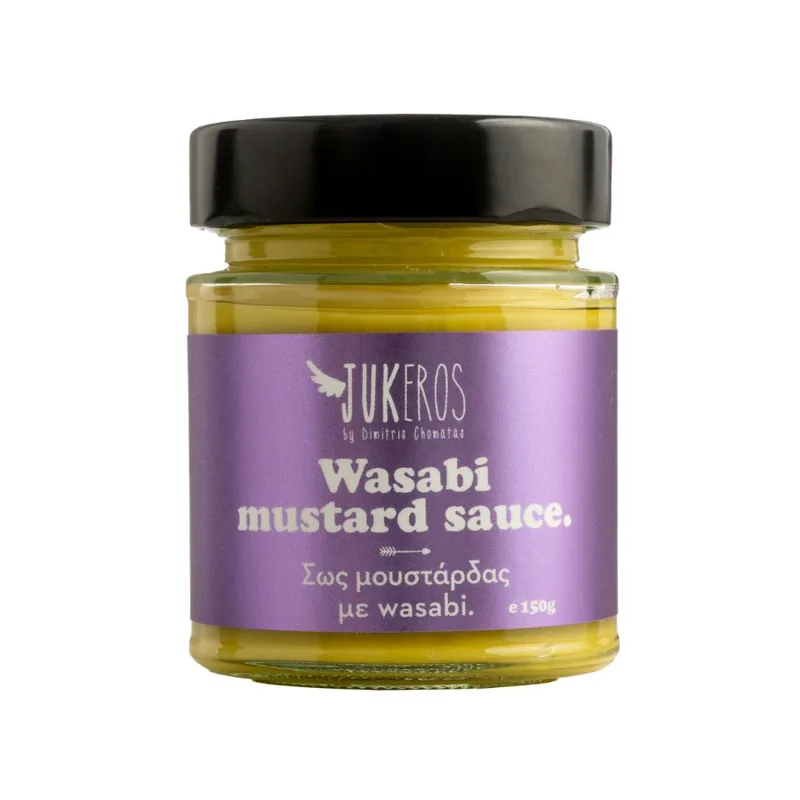 Χειροποίητη Σώς Μουστάρδας με Wasabi - Jukeros - 150gr Ελλάδα Gluten Free Lactose Free Vegan Palm Oil Free