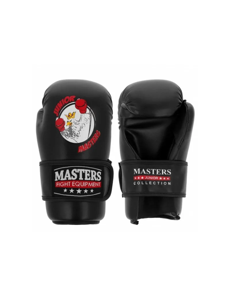 Sport Masters Rosm-MJC Jr 012334-01M Γάντια Πυγμαχίας από Συνθετικό Δέρμα για Αγώνα Μαύρα