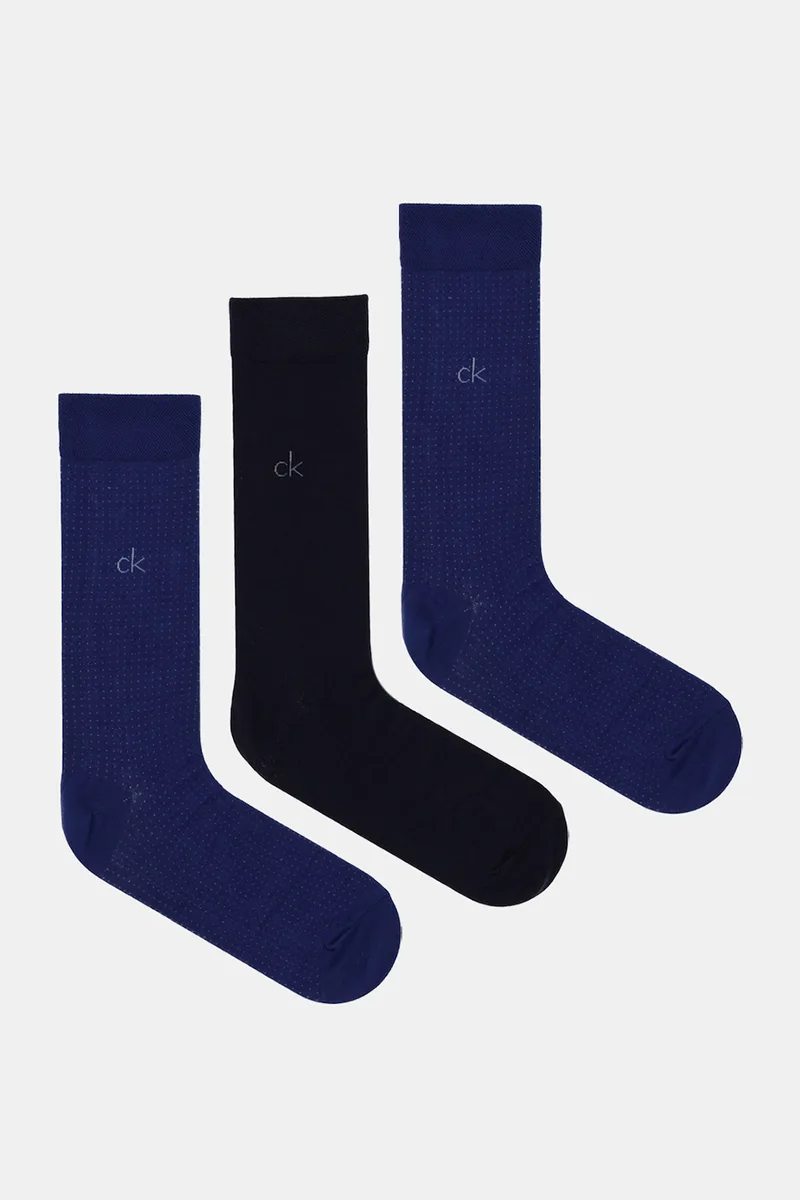 Calvin Klein Ανδρικές κάλτσες σε ειδική συσκευασία CK Men Sock Gift Box Dropneedle Grid (Συσκ. με 3 ζέυγη)-701235981-003