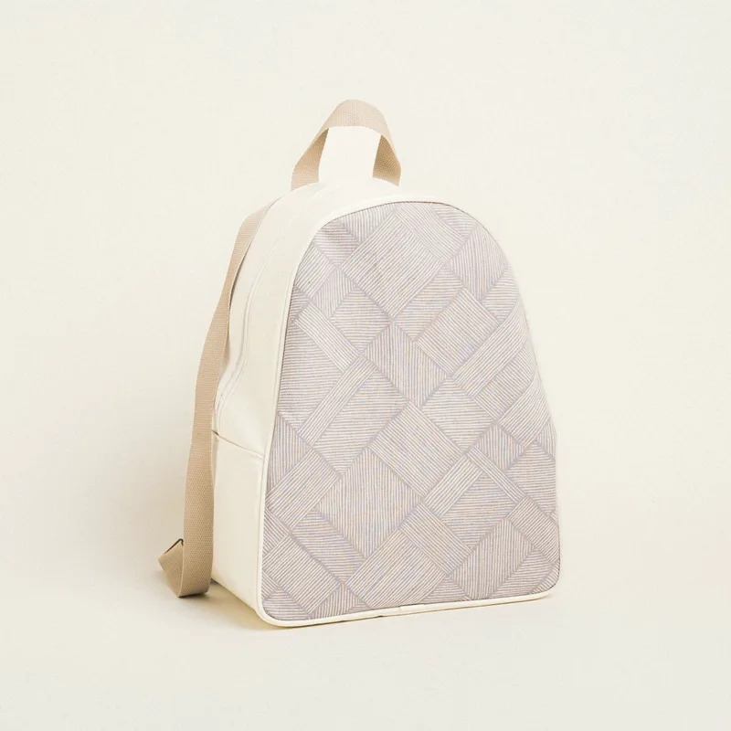 Beauty Home BACKPACK 43x35x23cm ΔΙΑΓΩΝΙΕΣ ΓΡΑΜΜΕΣ ΜΠΕΖ