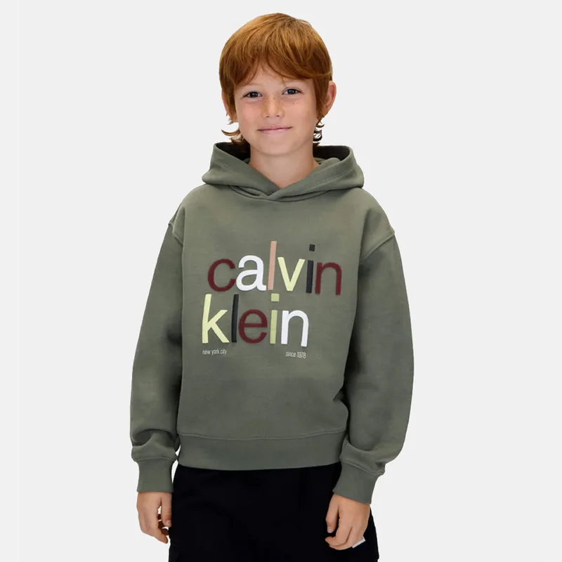 Calvin Klein Color Logo Graphic Παιδική Μπλούζα με Κουκούλα (9000250373_26535)