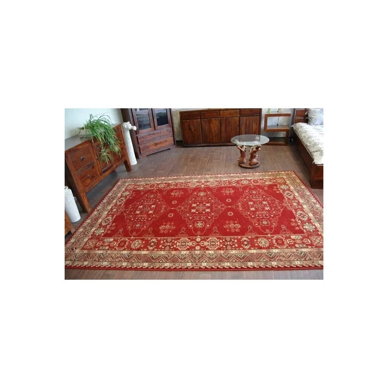 Χαλιά Rugsx Μαλλί χαλί POLONIA AFGAN κόκκινο 200x300 cm