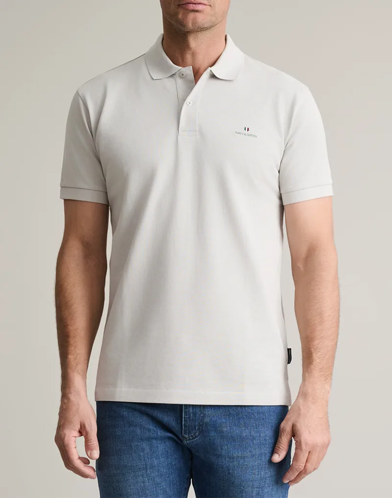 NAVY&GREEN ΜΠΛΟΥΖΑΚΙ ΠΟΛΟ M/ΧΡΩΜΟ, CUSTOM FIT 24GE.300.9-ICE Ecru