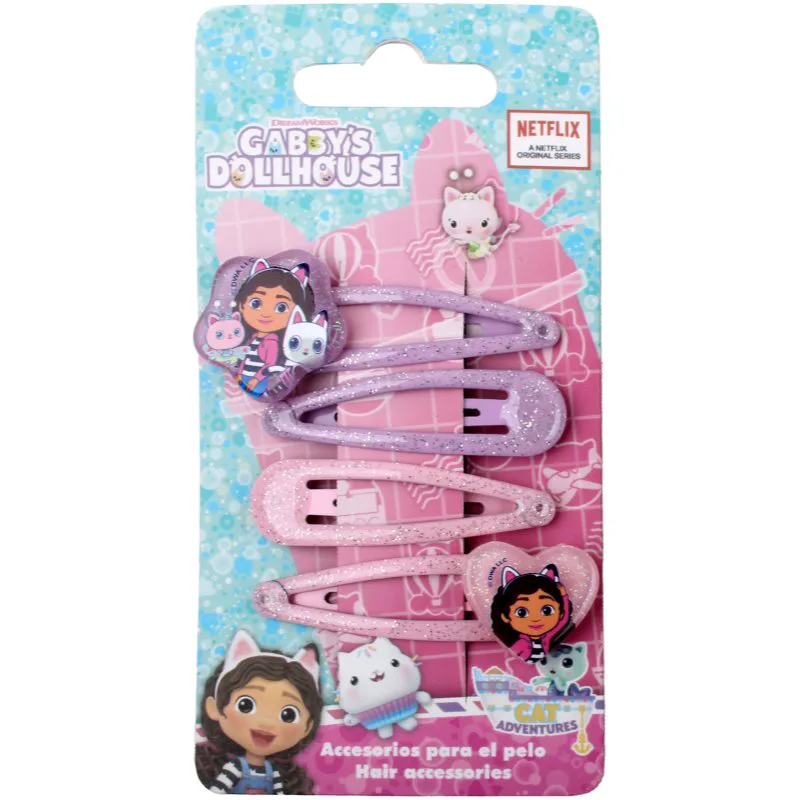 Gabby's Dollhouse Hair Accessories κλιπ για τα μαλλιά για παιδιά 4 τμχ