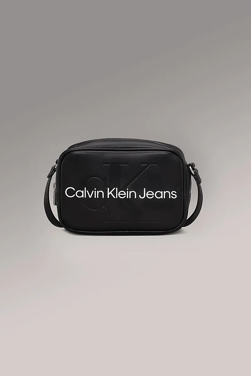CK Jeans γυναικεία τσάντα crossbody με letter print - K60K610275 Μαύρο