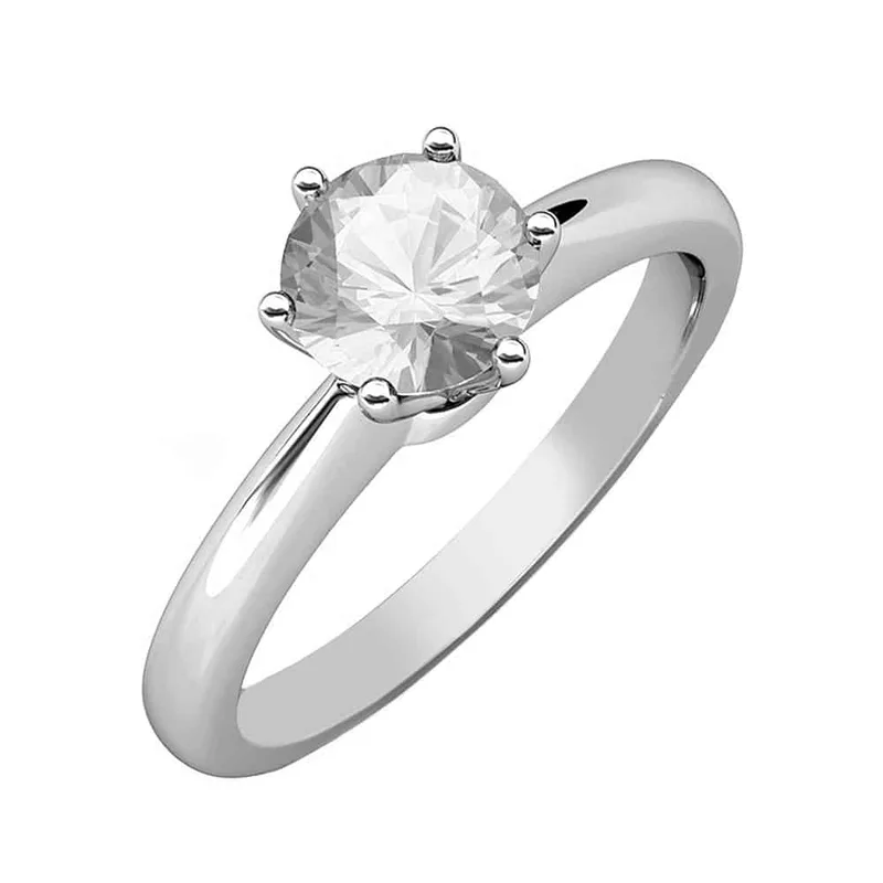 Δαχτυλίδι Μονόπετρο με Moissanite Diamonds από Ασήμι DX2623