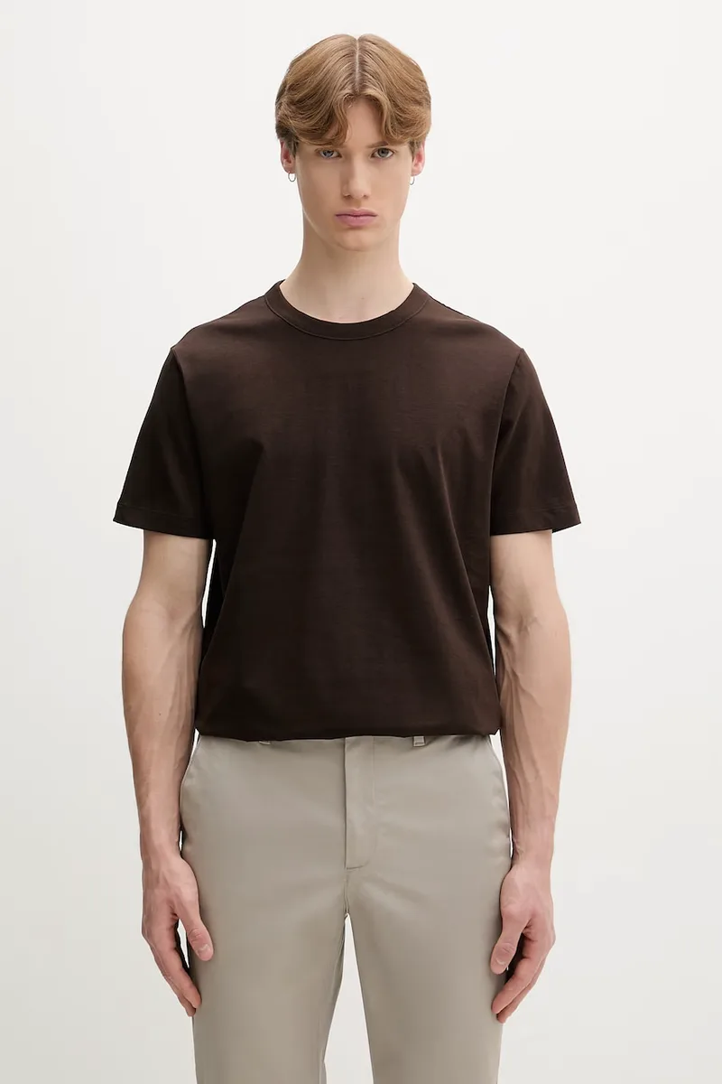 Calvin Klein t-shirt γυναικείο με πρόσμιξη λινού