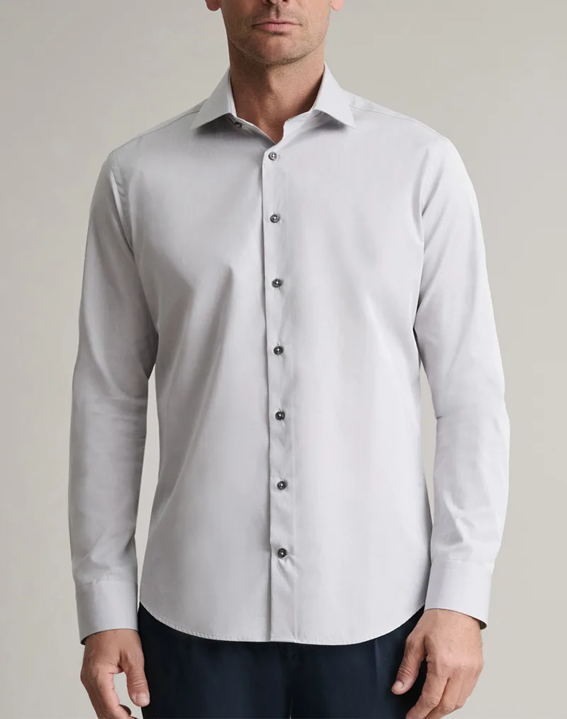 NAVY&GREEN ΠΟΥΚΑΜΙΣΟ COMFORT FIT 24NG.B407/NGM-LIGHT GREY LightGray