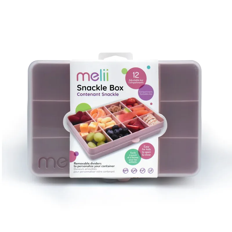Melii Snackle Box – Δοχείο για σνακ με χωρίσματα Ροζ