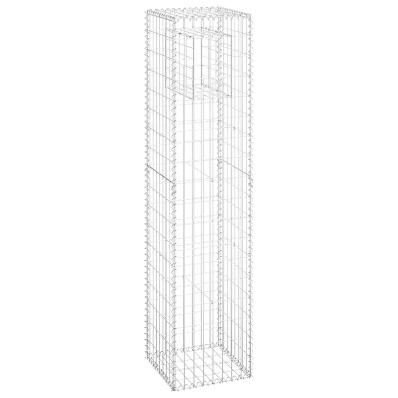 vidaXL Συρματοκιβώτιο Στύλος 40 x 40 x 180 εκ. Σιδερένιο