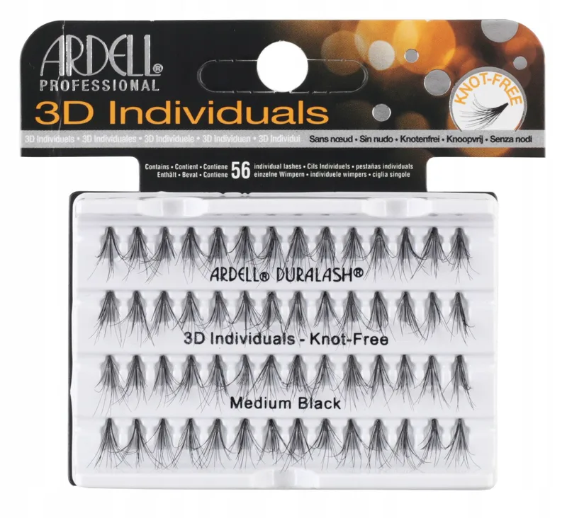 Ardell Professional 3D Individuals Knot-Free Duralash - Medium Black (56pcs)