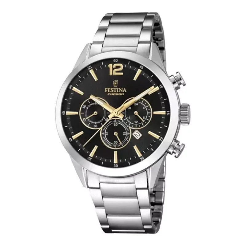 FESTINA Gents Chronograph Silver Stainless Steel Bracelet F20343/4