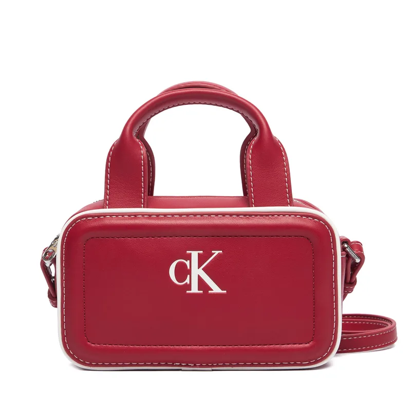 Τσάντα Calvin Klein Contrast Ck Mini Bauletto Bag LV04F1257G Μπορντό
