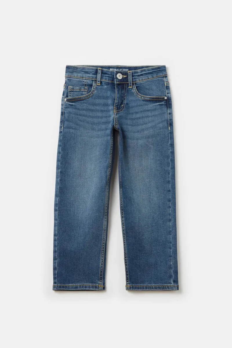 OVS παιδικό τζην παντελόνι πεντάτσεπο Straight Fit - 001928623 Denim Blue