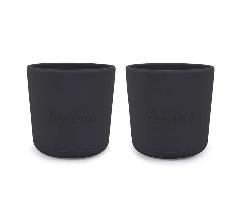 Filibabba Silicone Cup 2 Pack - Stone Grey