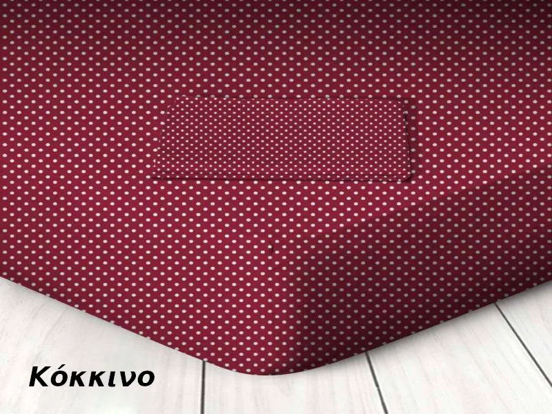 Σετ Μαξιλαροθήκες Κόκκινες Πουά Βαμβακερές Γαρύφαλλο 2 Τεμαχίων 50x70