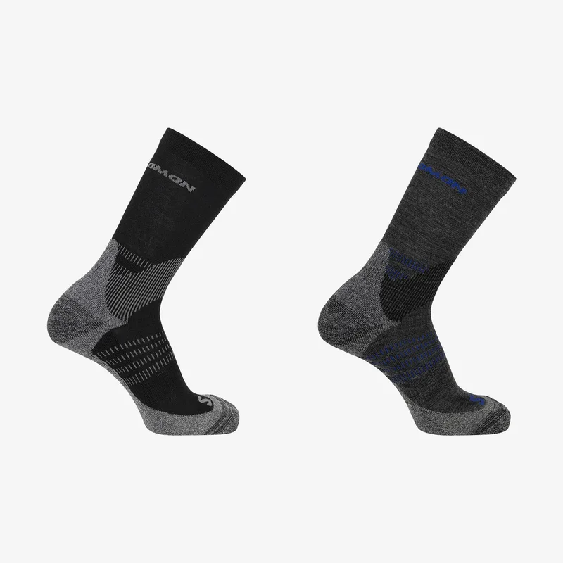 SALOMON OUTDOOR X ULTRA ACCESS CREW SOCKS 2-PACK ΓΚΡΙ