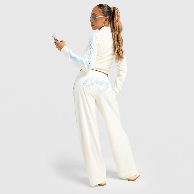 Juicy Couture Script Velour Wide Leg Γυναικείο Παντελόνι Φόρμας (9000250833_79845)