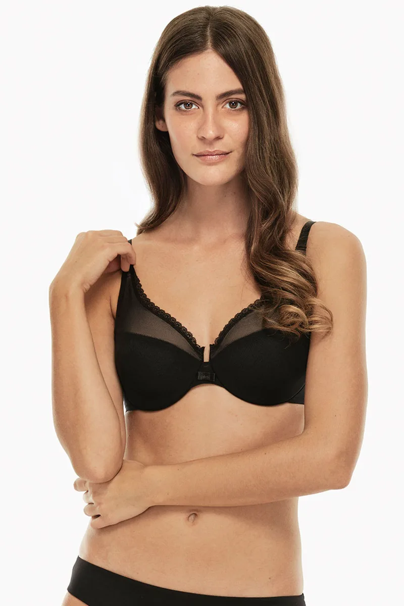 Lovable γυναικείο σουτιέν με διαφάνεια "Tonic Lift" cup B - LOV-L4106B Μαύρο