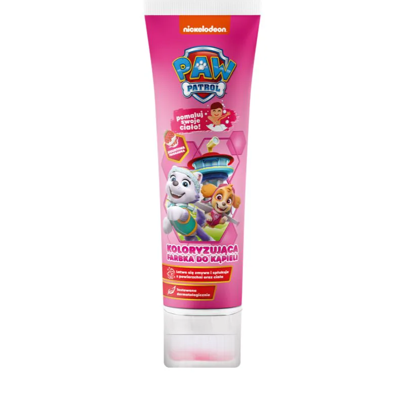 Nickelodeon Paw Patrol Coloring Bath Paint αφρόλουτρο μπάνιου για παιδιά Ροζ Strawberry 150 μλ