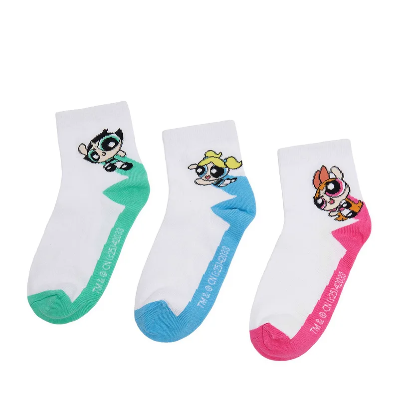 Κάλτσες κοντές Powerpuff Girls CEO-ACCCS-AW25-314WBPPG(3-PACK) Λευκό