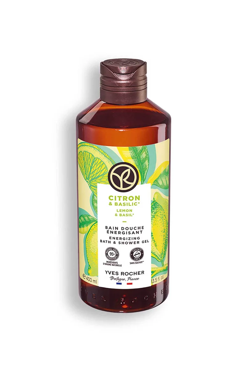Yves Rocher Lemon & Basil Energizing Shower Gel - 16527