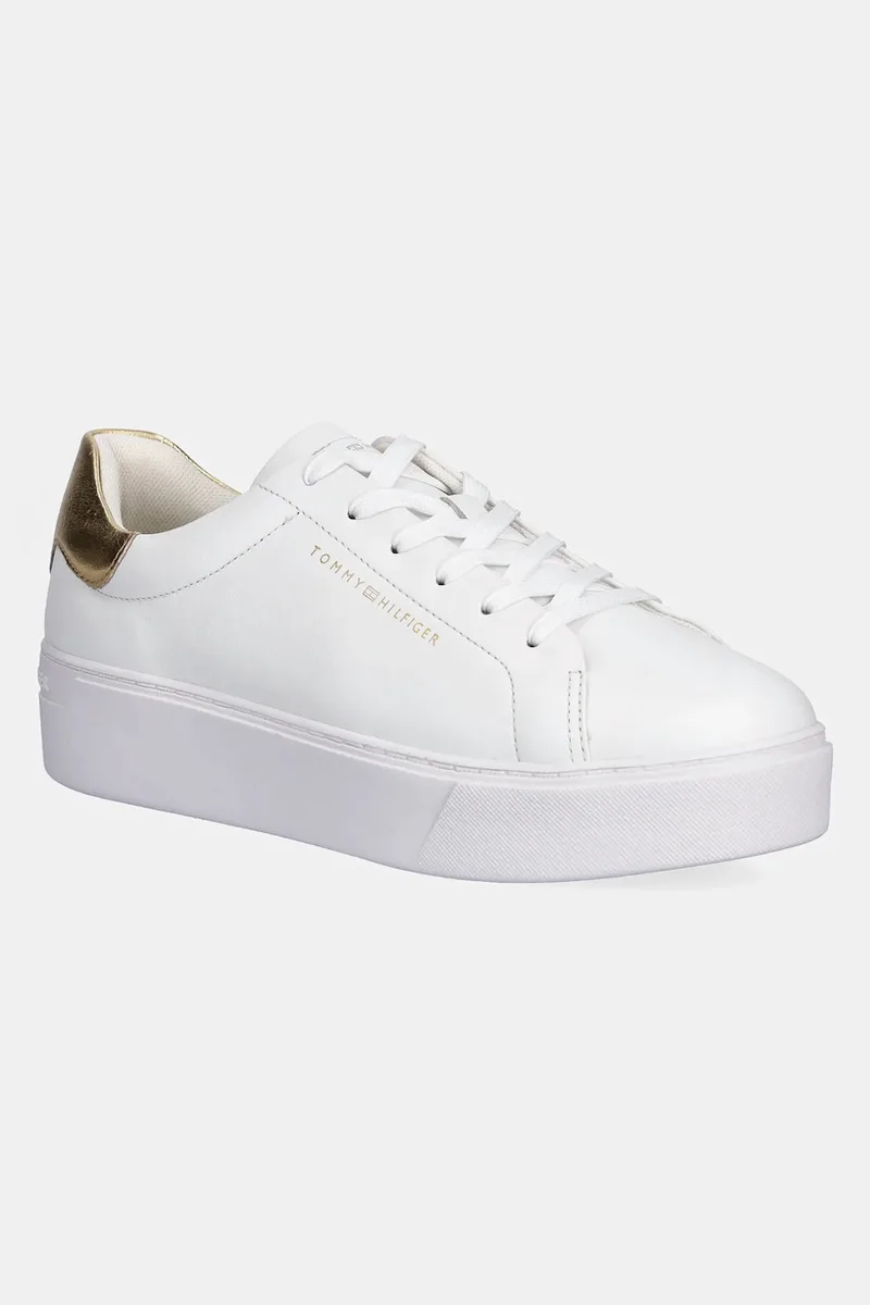 Δερμάτινα sneakers Tommy Hilfiger ESSENTIAL PLATFORM COURT SNEAKER