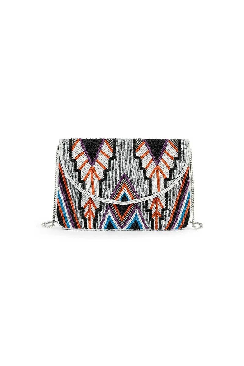 Wild Paris γυναικείο clutch με κέντημα "Aldric" - ALDRIC/SS26 Ασημί