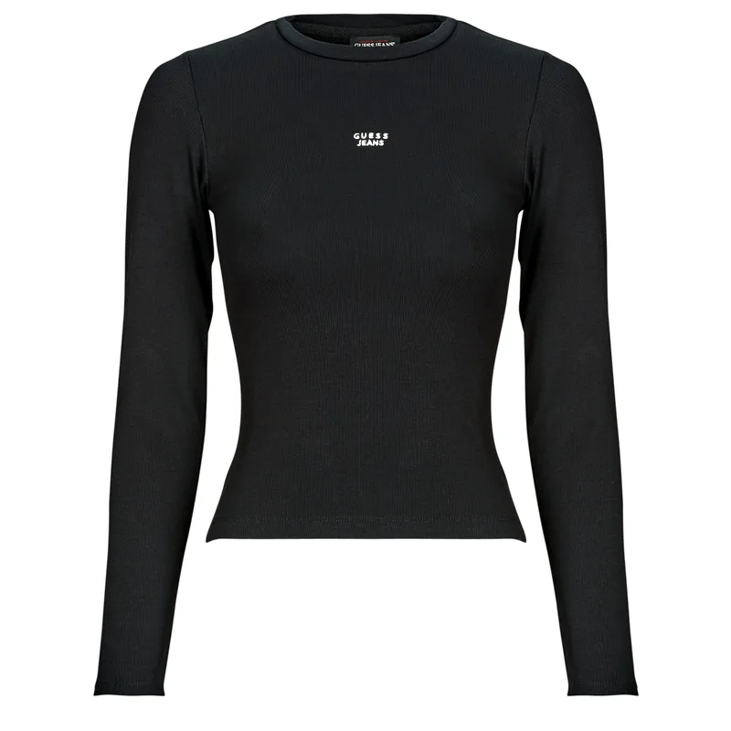Μπλουζάκια με μακριά μανίκια Guess CN EMBRO SLIM TOP