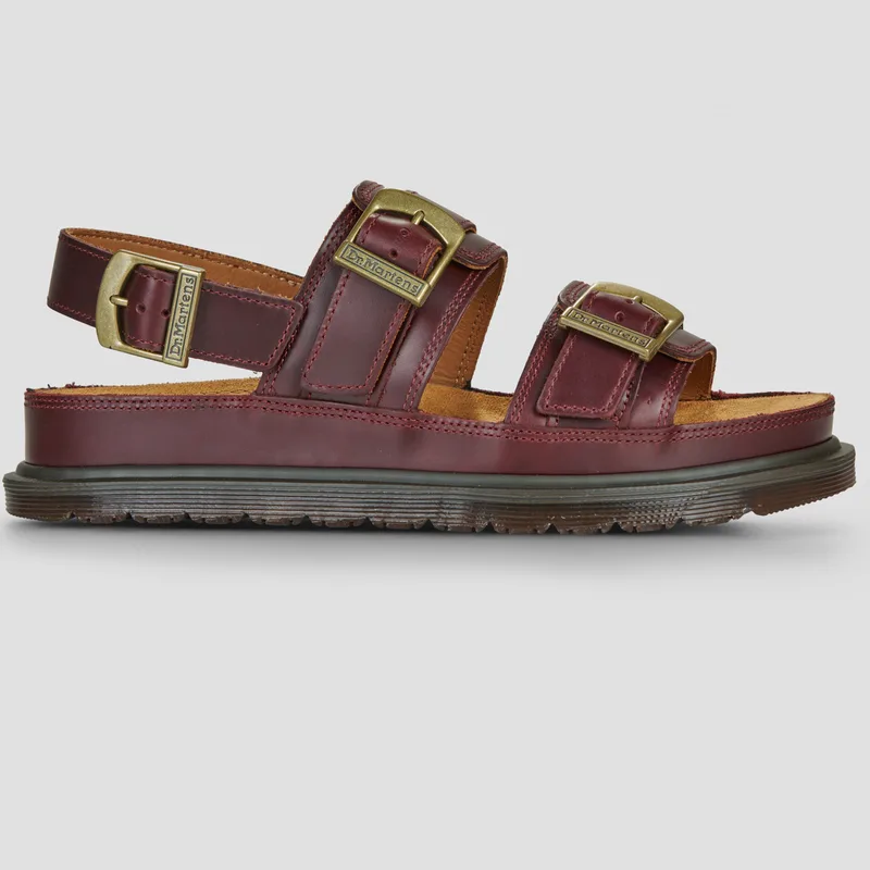 Σανδάλια χωρίς τακούνι Dr. Martens San Two Strap Sandal Cherry Red Arcadia