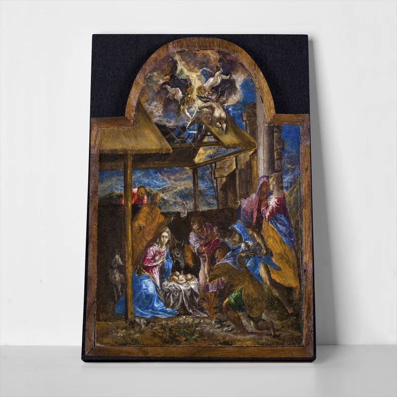 Πινακας σε καμβά EL GRECO - THE ADORATION OF THE SHEPHERDS 1570