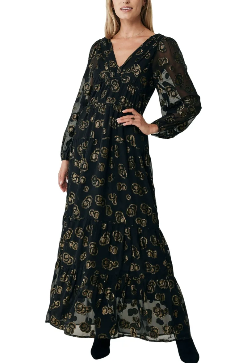 Φόρεμα Mexx With Puff Sleeve And V-neck GE0636036W-193911 Γυναικείο