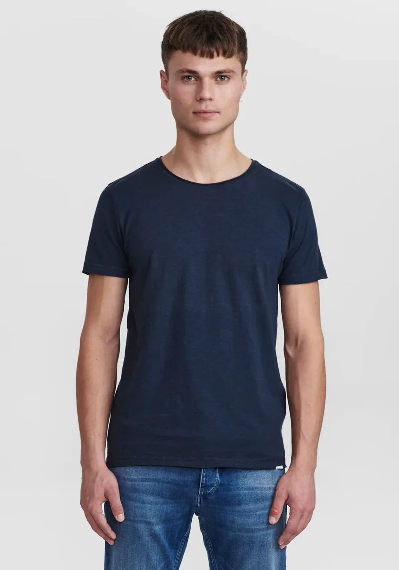 GABBA Μπλούζα της σειράς Konrad Straight Slub - 2200220002 580 Navy