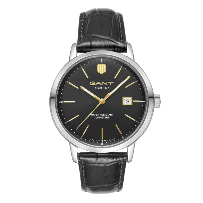GANT Prestige Swiss Movement Black Leather Strap P266002